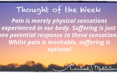 Pain is inevitable. Suffering is optional.
