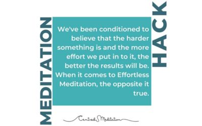 #MeditationMyth: All meditation is hard.